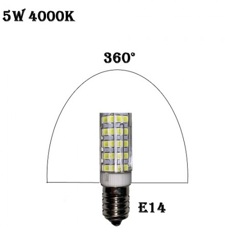 Лампа светодиодная кукуруза 5W 230V E14  5/100шт.