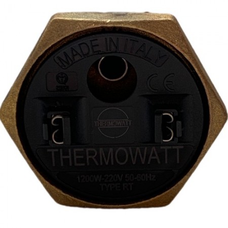 ТЭН с терморегулятором Thermowatt 1.2 кВт. латунь; аналог Ariston Италия