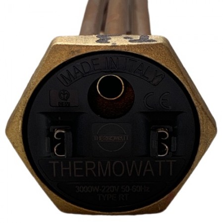 ТЭН с терморегулятором Thermowatt 3 кВт. латунь; аналог Ariston Италия