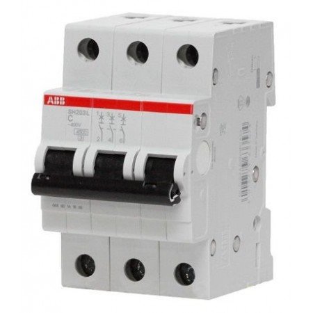 Автоматический выключатель трехполюсный SH201L 3Р 50А 4.5кА С АВВ  1/36шт.
