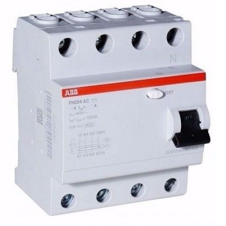 Выключатели дифференцированного тока четырехполюсный FH204 40А 0.03мА АВВ  1шт.