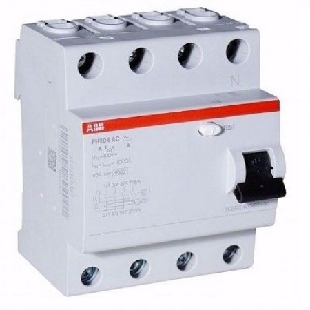 Выключатели дифференцированного тока четырехполюсный FH204 63А 0.03мА АВВ  1шт.