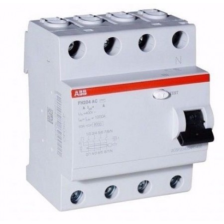 Выключатели дифференцированного тока четырехполюсный FH204 40А 0.3мА АВВ  1шт.