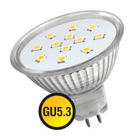 Лампа LED MR галогенная 6W 12V GU5.3 3000  10шт.