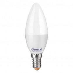 Лампа светодиодная General Стандарт GLDEN-CF-15-230-E14-6500, 661097, E-14, 6500 К