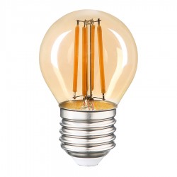 Лампа светодиодная General GLDEN-G45S-10-230-E27-2700, золотая, E27, 2700 К, 661434