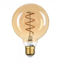 Лампа светодиодная General Золотая спираль GLDEN-G95SS-8-230-E27-2700, золотая, E27, 2700 К, 661405